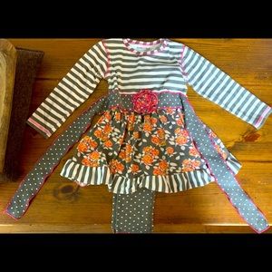 Ann Loren Long sleeve tunic with leggings Size 6